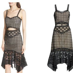 Alice + Olivia Tamika Cutout Guipure Lace Dress